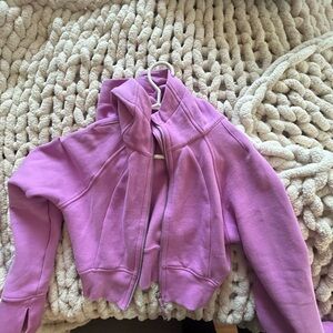 COPY - Lululemon Scuba Full-Zip Cropped Hoodie Dahlia Mauve Size 4